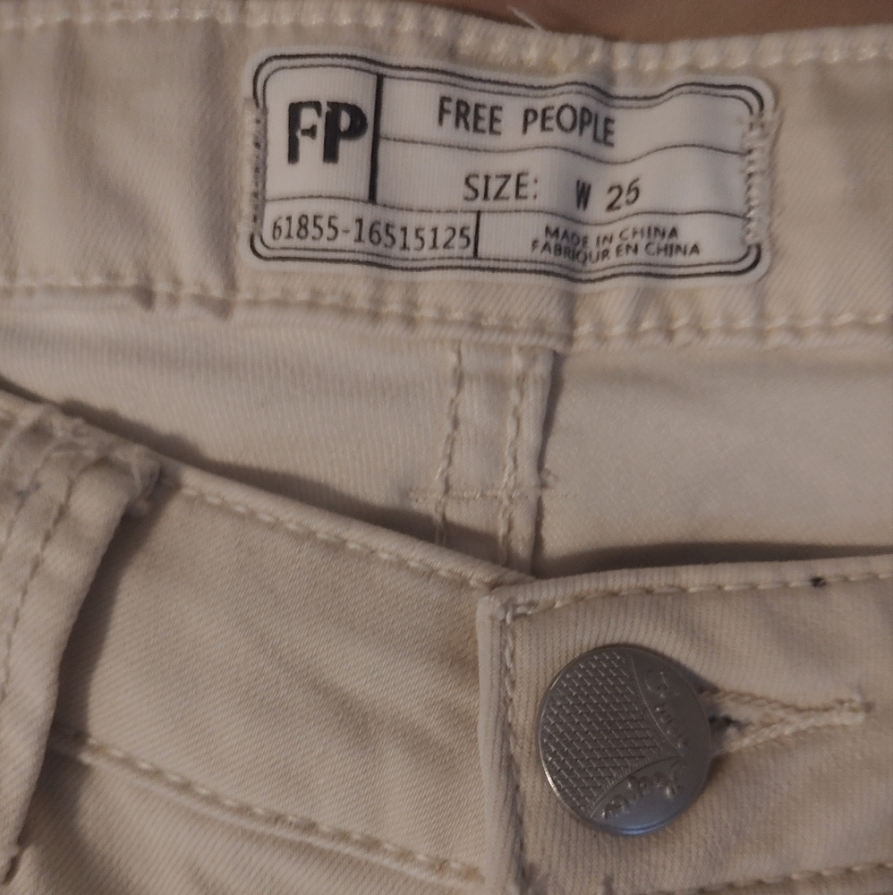 Free People Cream and Black Flare Pants - Picture 12 of 12